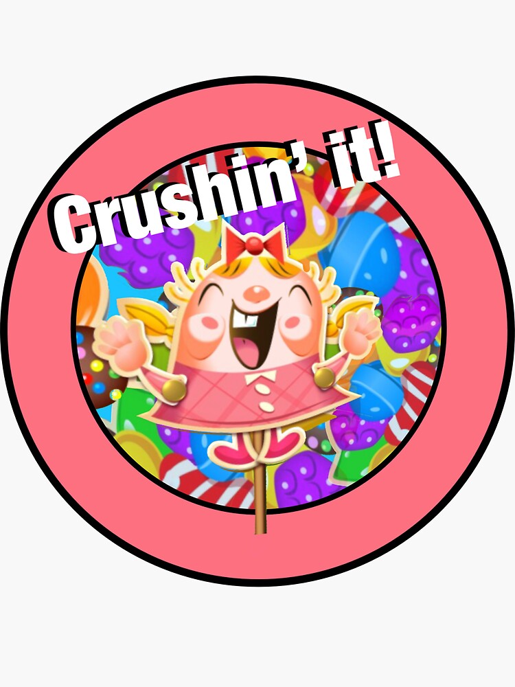 "Crushin’ It! Tiffi Candy Crush" Sticker by km83 Redbubble
