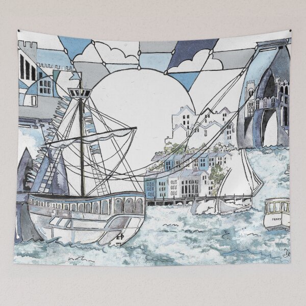 Item preview, Bristol Matthew blue designed and sold by Miles Design Art.