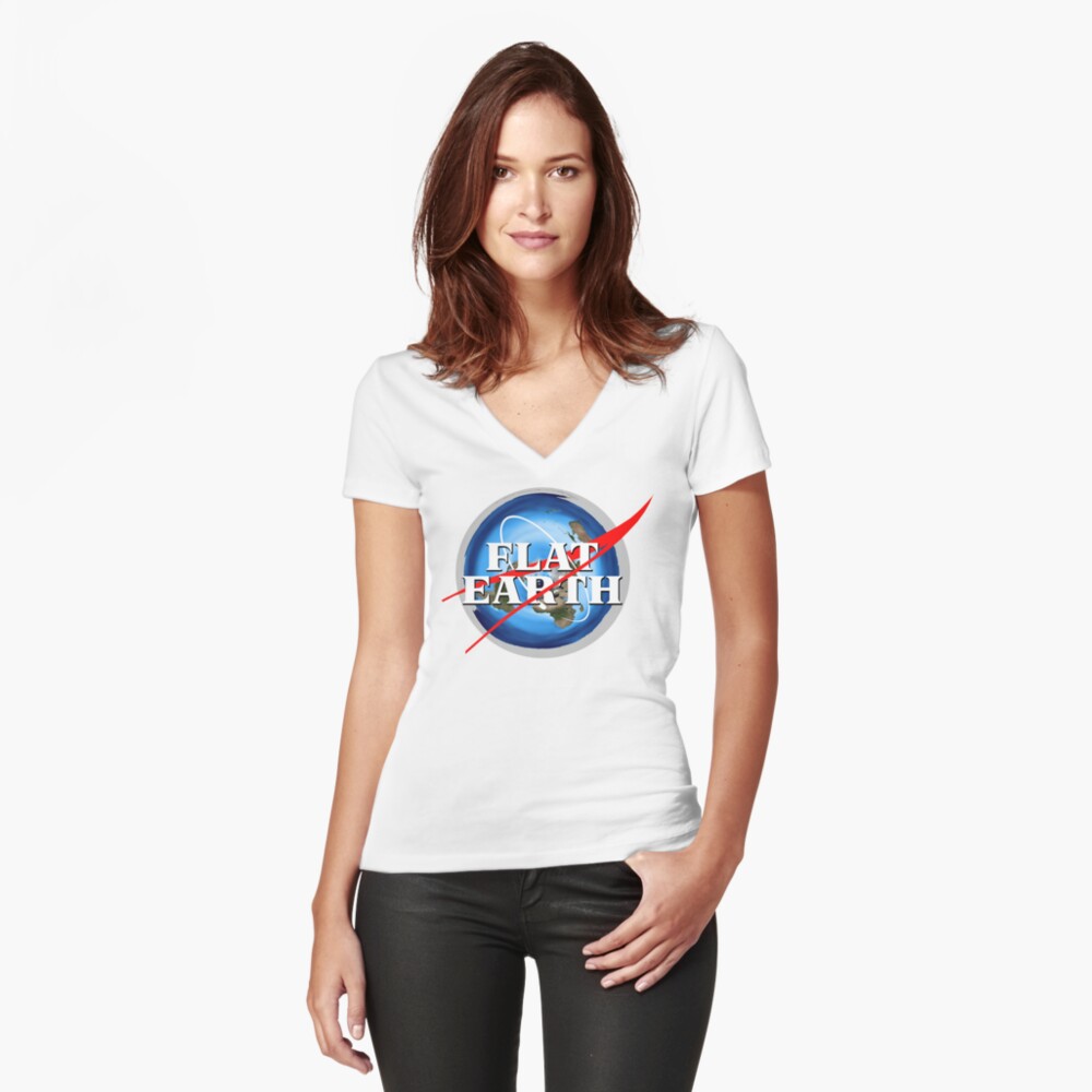 Item preview, Fitted V-Neck T-Shirt designed and sold by ODDTV.