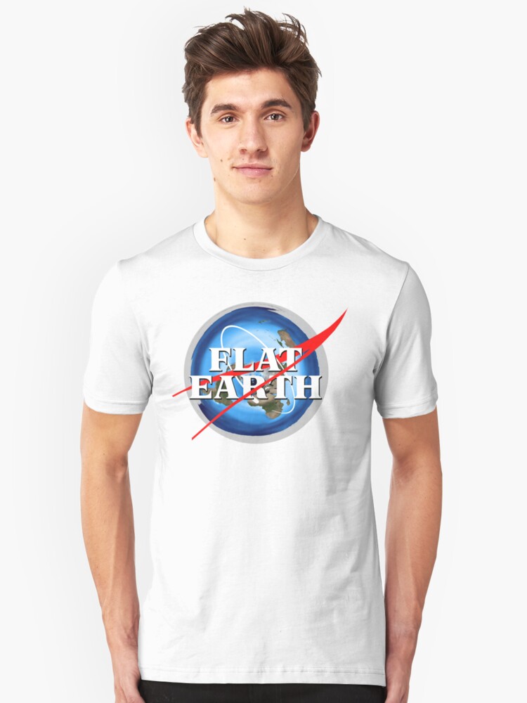 Alternate view of Flat Earth NASA Logo Slim Fit T-Shirt