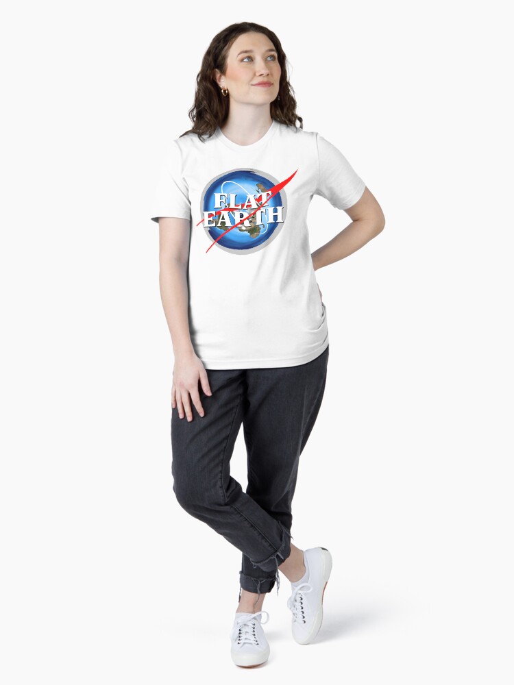 Thumbnail 4 of 7, Essential T-Shirt, Flat Earth NASA Logo designed and sold by ODDTV.