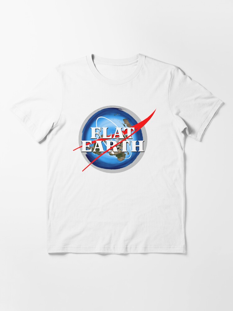 Thumbnail 3 of 7, Essential T-Shirt, Flat Earth NASA Logo designed and sold by ODDTV.