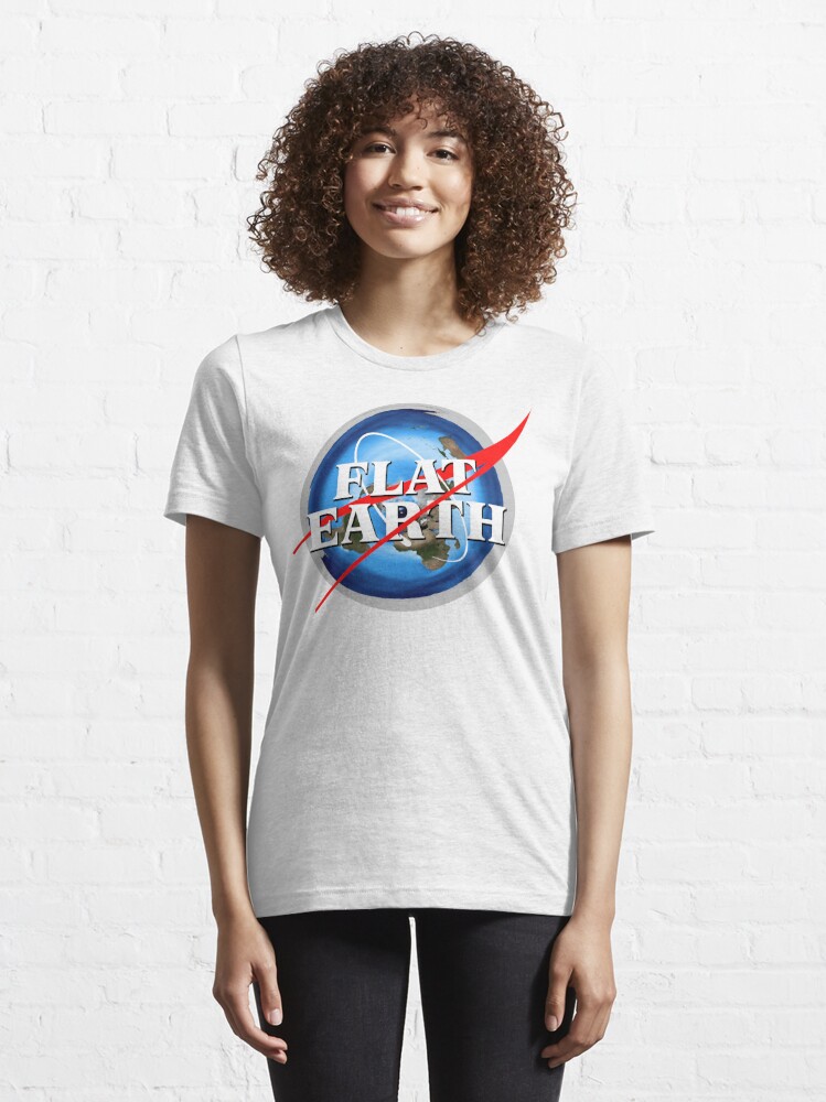 Alternate view of Flat Earth NASA Logo Essential T-Shirt