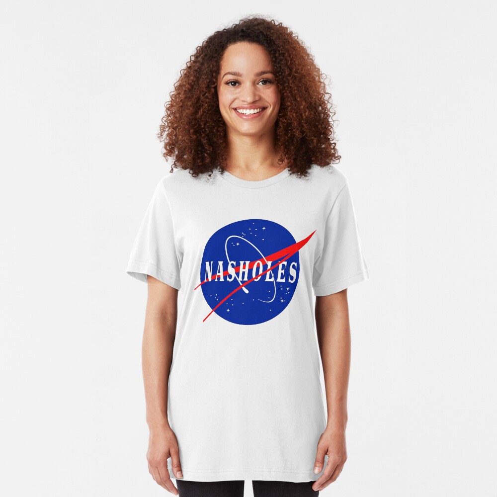 Nasholes NASA Logo Slim Fit T-Shirt