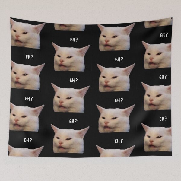 Item preview, Smudge the cat, table cat -funny memes designed and sold by MiSou Shop.