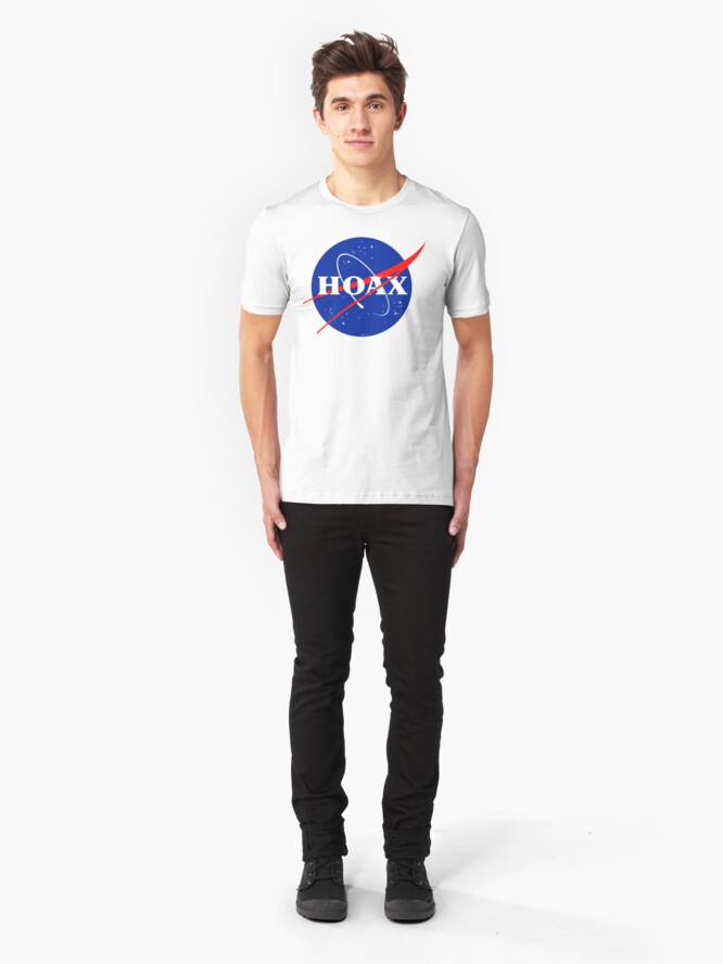 Alternate view of NASA Hoax Logo Slim Fit T-Shirt