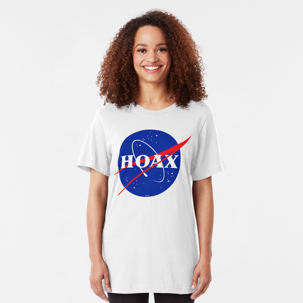 NASA Hoax Logo Slim Fit T-Shirt