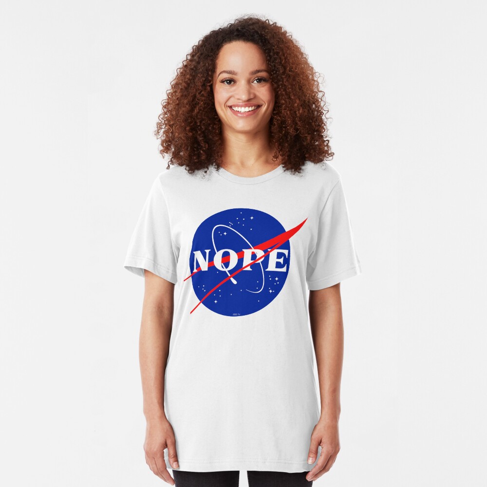 NASA Nope Logo Slim Fit T-Shirt