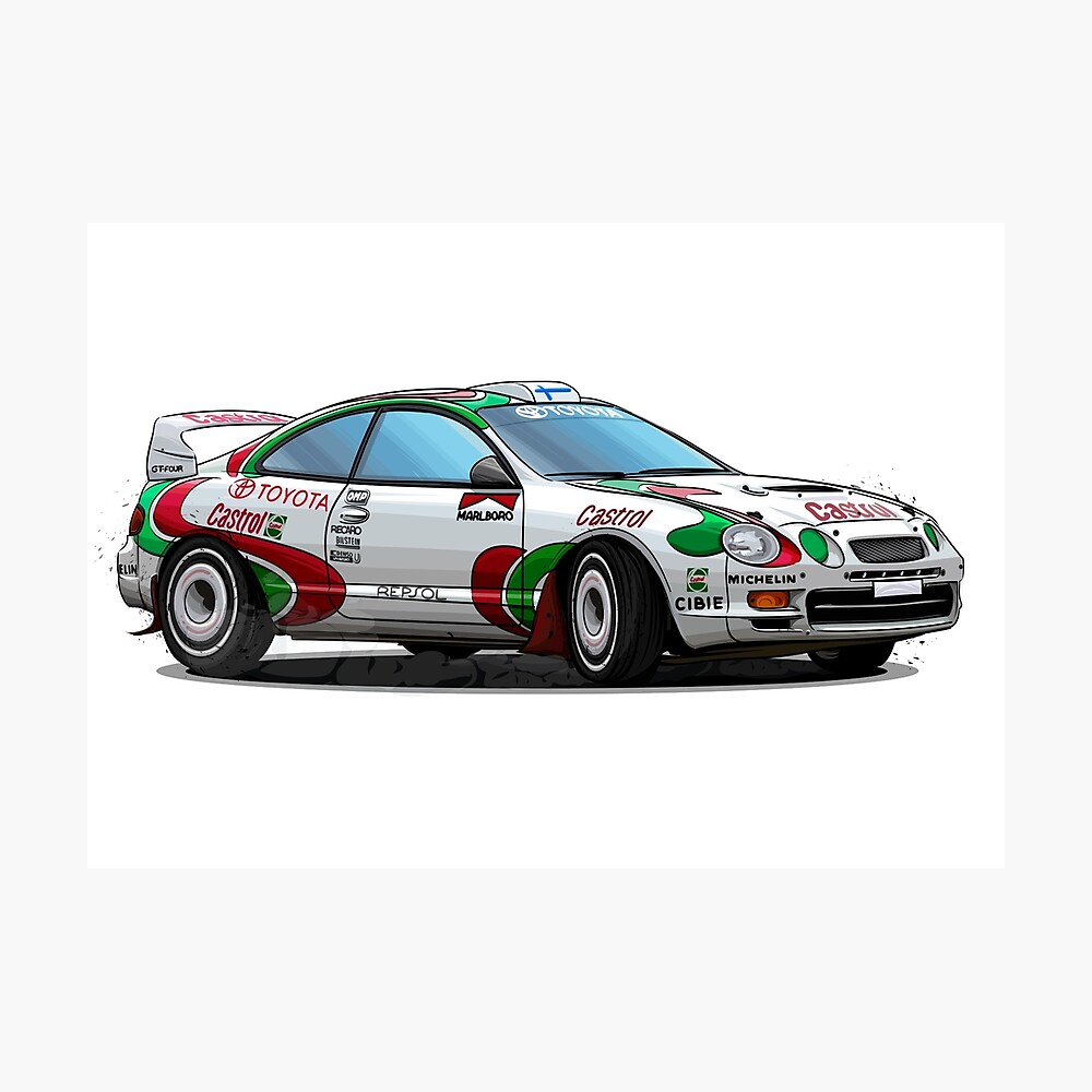 Toyota Celica St5 Castrol Wrc Poster By Marioramosart Redbubble