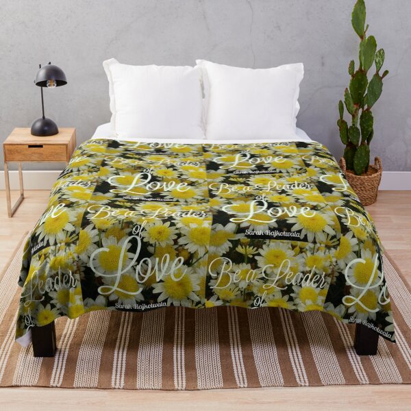 Item preview, Yellow Daisy Flower Pattern Love Quote designed and sold by Sarah Rajkotwala.