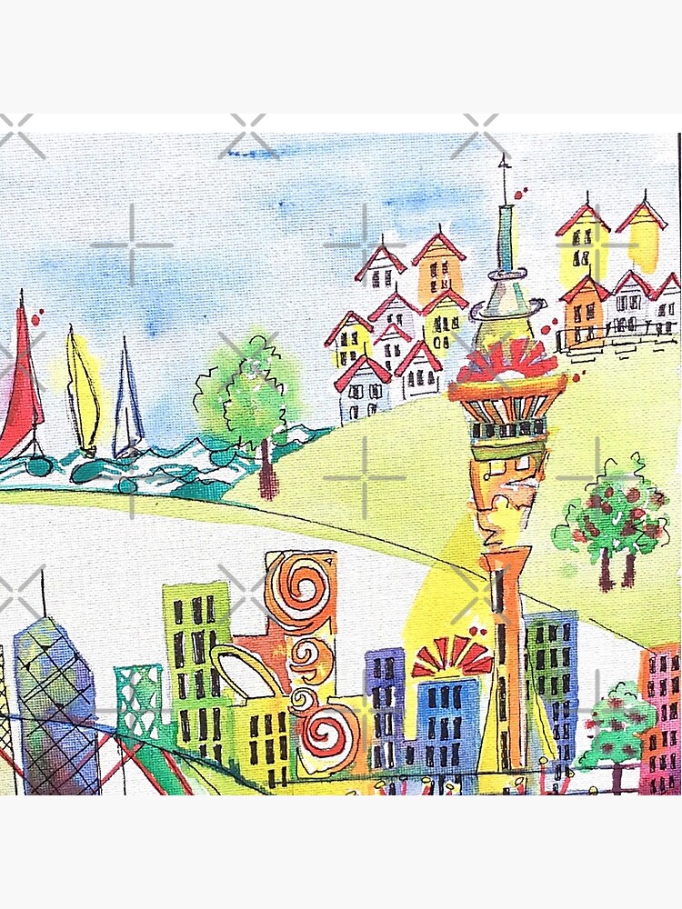 Auckland cityscape by milesdesignart
