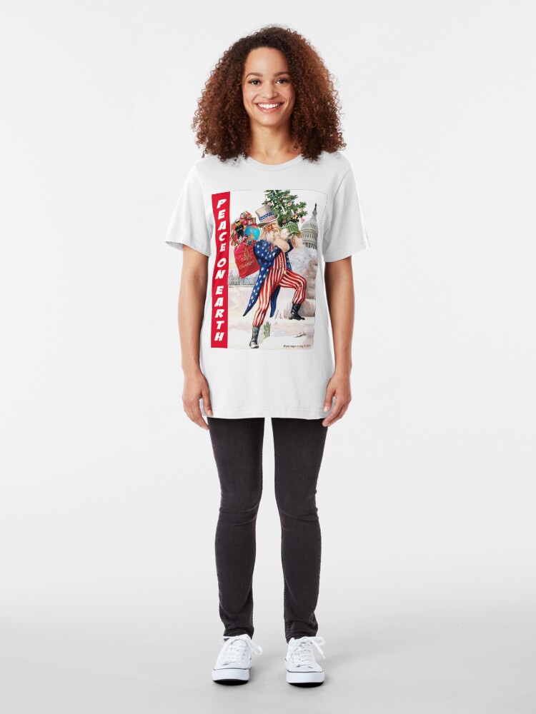 Alternate view of Peace On Earth Slim Fit T-Shirt
