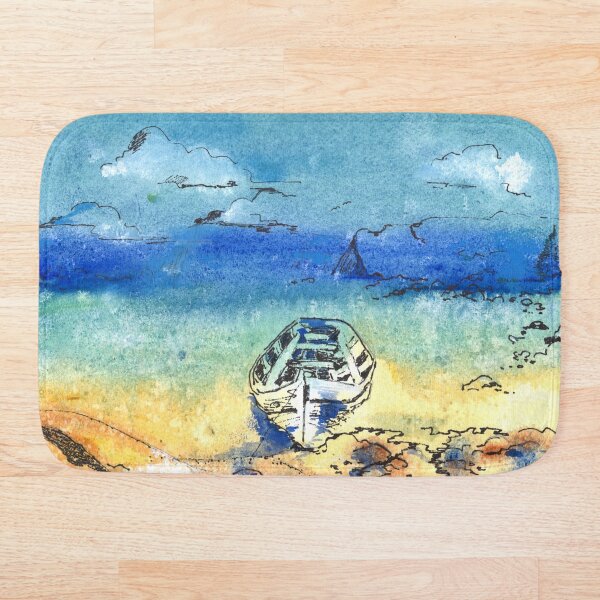 Beached boat Bath Mat