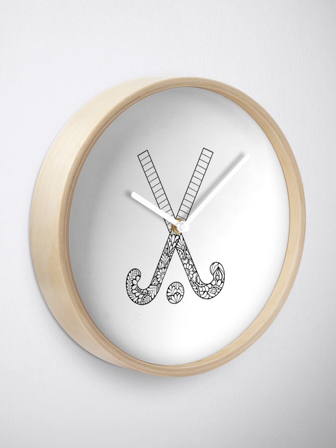 "Field Hockey Sticks Mandala" Clock for Sale by madisons18 Redbubble
