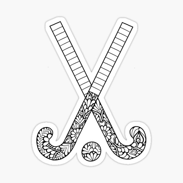 Item preview, Field Hockey Sticks Mandala designed and sold by madisons18.