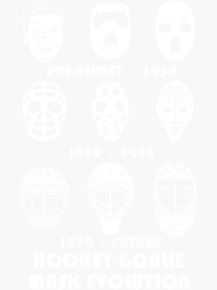 "Evolution Of Hockey Goalie Goalkeeper Goal Sport" Sticker by mynimo