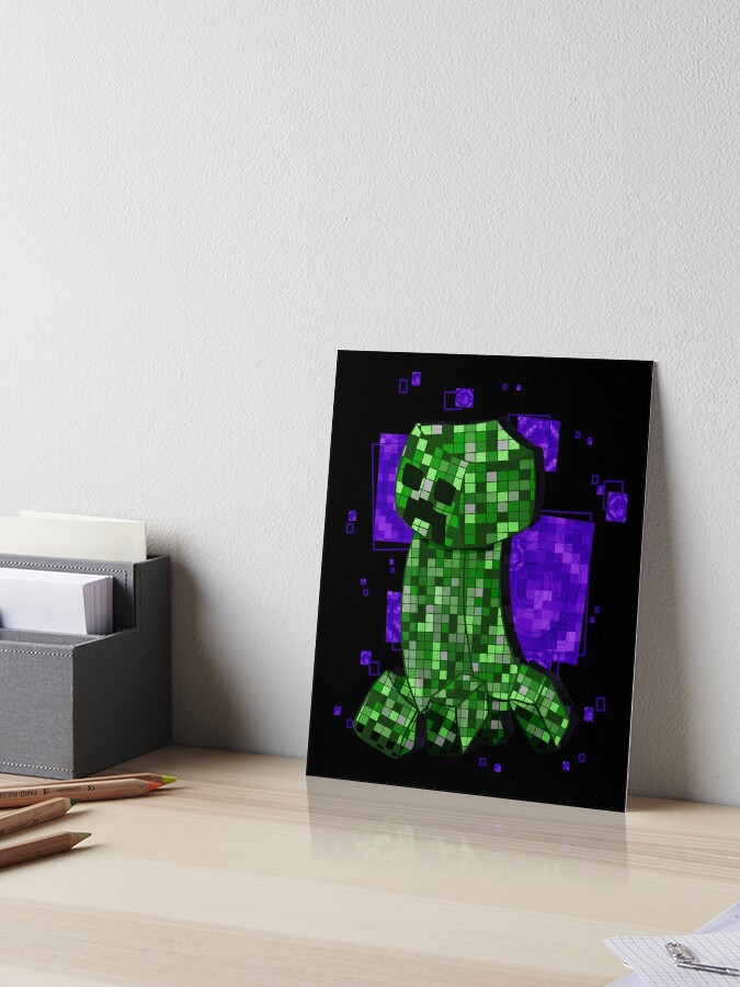 Creeper Minecraft Happy Sculpture