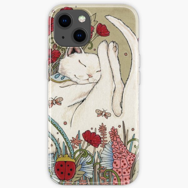 Poppies and Ladybug iPhone Soft Case