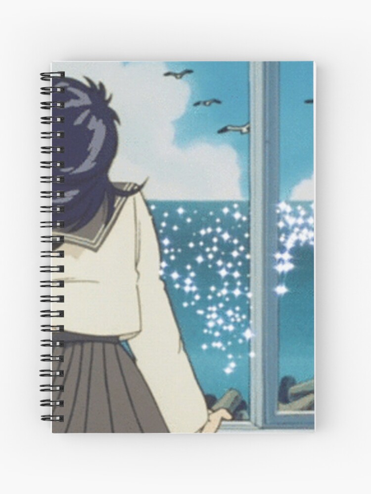 Vintage Aesthetic Anime Spiral Notebook By Themoonkid Redbubble