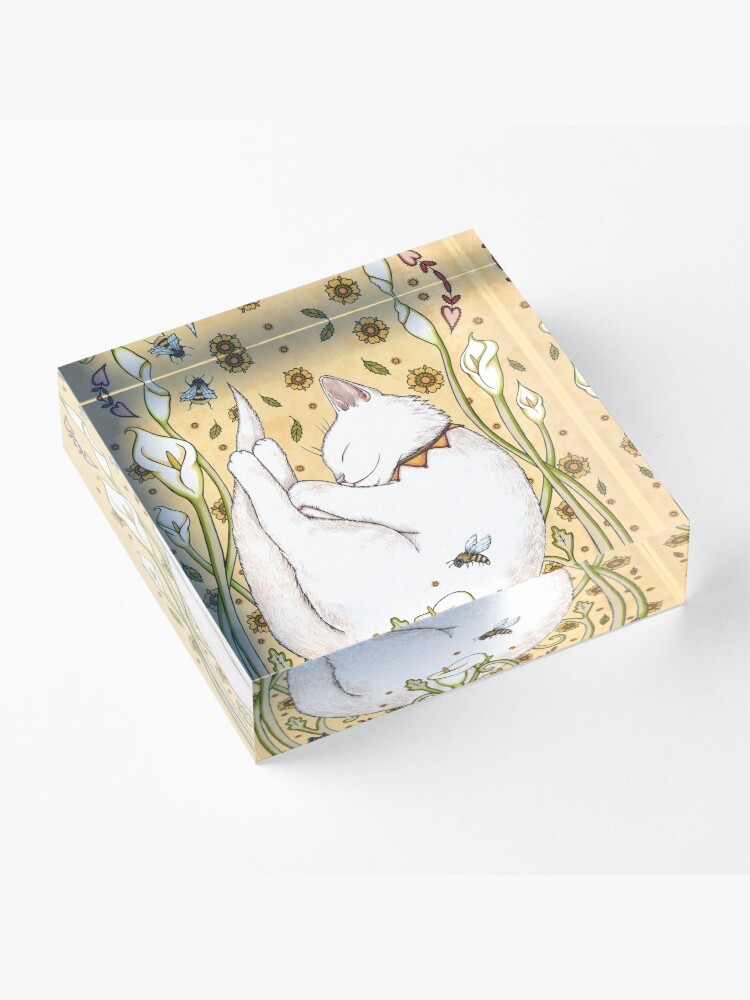 Alternate view of Butterflies and Bees Acrylic Block