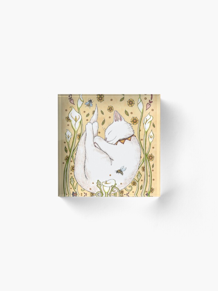 Alternate view of Butterflies and Bees Acrylic Block