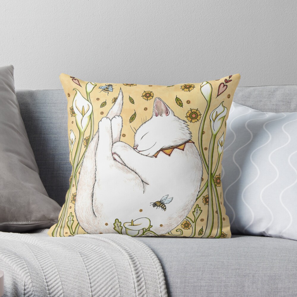 Butterflies and Bees Throw Pillow