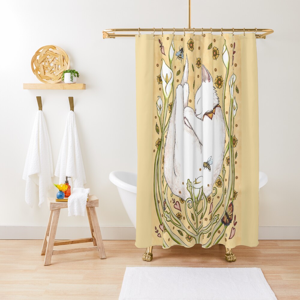 Butterflies and Bees Shower Curtain