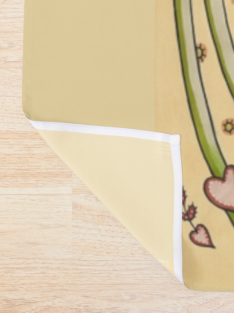 Alternate view of Butterflies and Bees Shower Curtain