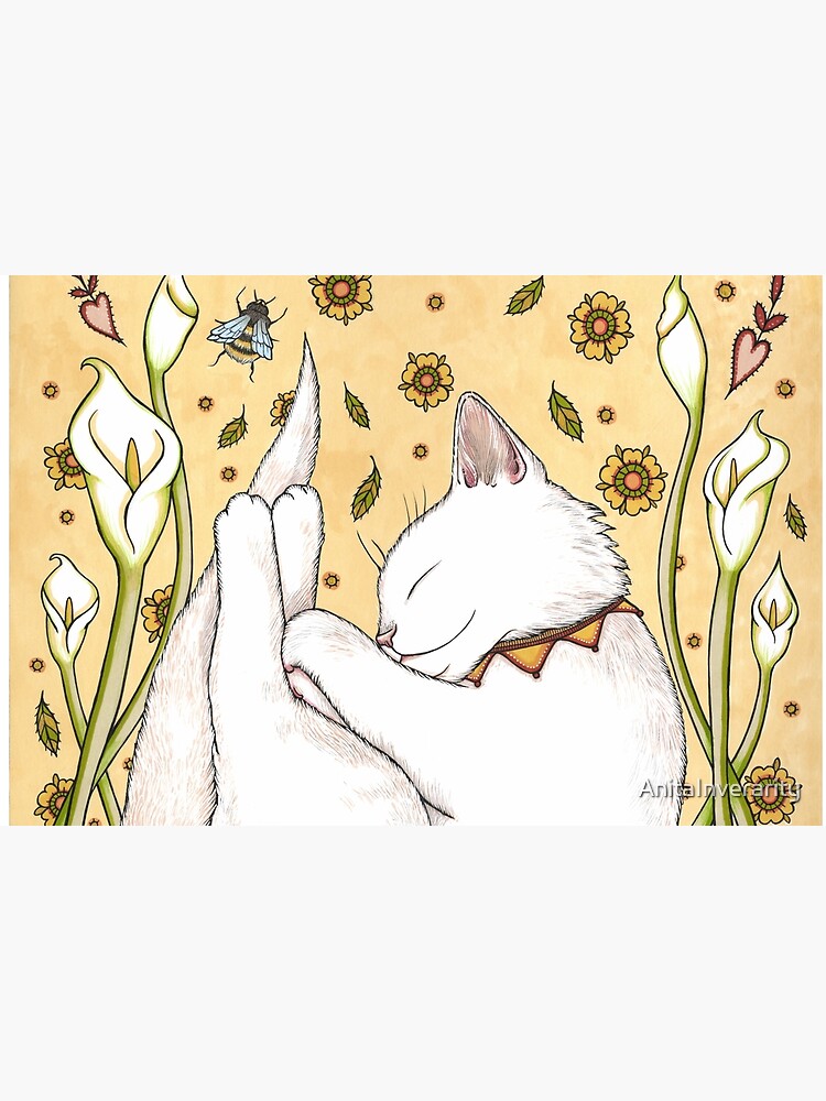 Thumbnail 6 of 6, Bath Mat, Butterflies and Bees designed and sold by AnitaInverarity.