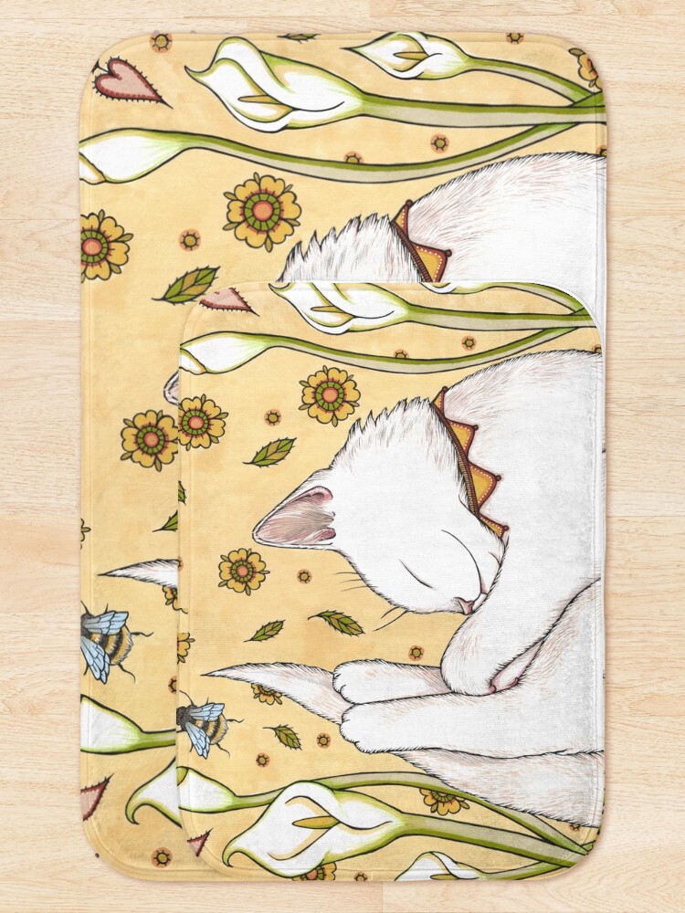 Alternate view of Butterflies and Bees Bath Mat