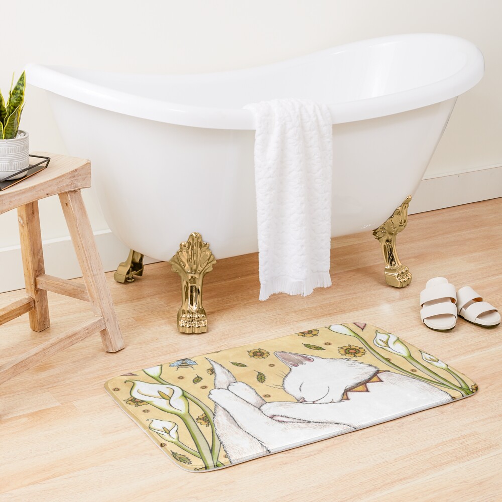 Butterflies and Bees Bath Mat