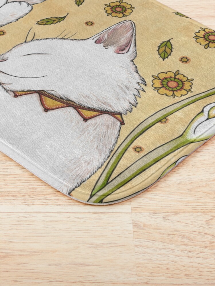 Alternate view of Butterflies and Bees Bath Mat
