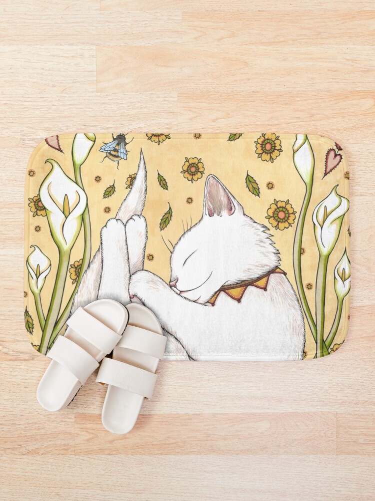 Alternate view of Butterflies and Bees Bath Mat