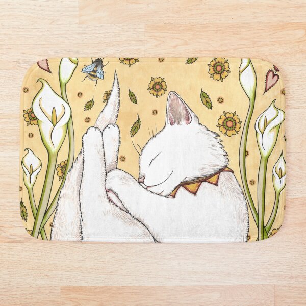 Butterflies and Bees Bath Mat