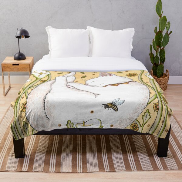 Butterflies and Bees Throw Blanket