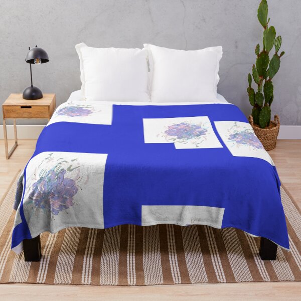 Item preview, BLUE 'Floral Flow' by Stringer Things (Hannah Stringer) designed and sold by stringerthings.