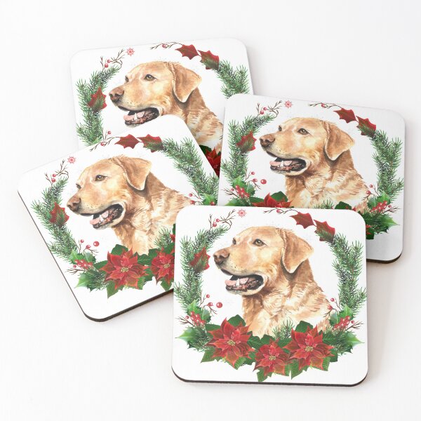Item preview, Labrador in a Christmas Wreath Christmas Gift for Labrador dog Owner / Lover designed and sold by YuliyaR.
