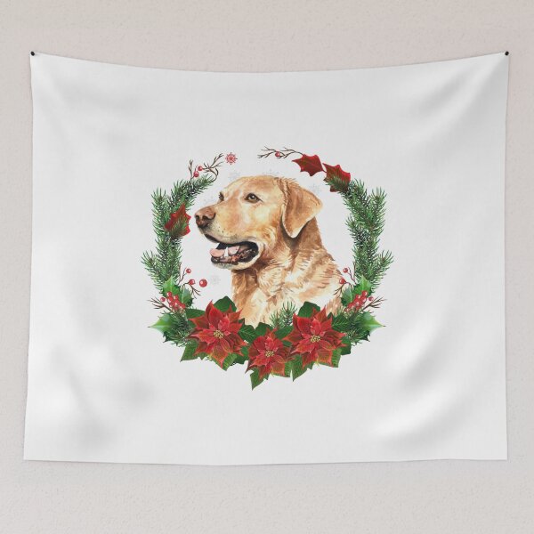 Item preview, Labrador in a Christmas Wreath Christmas Gift for Labrador dog Owner / Lover designed and sold by YuliyaR.