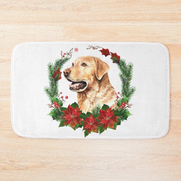 Item preview, Labrador in a Christmas Wreath Christmas Gift for Labrador dog Owner / Lover designed and sold by YuliyaR.