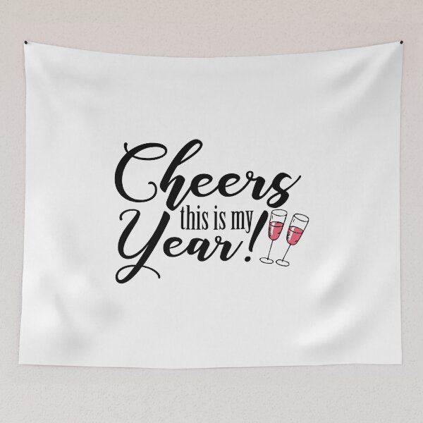 Item preview, Cheers Happy New Year funny drinking gift for men women designed and sold by hadleydesigns.