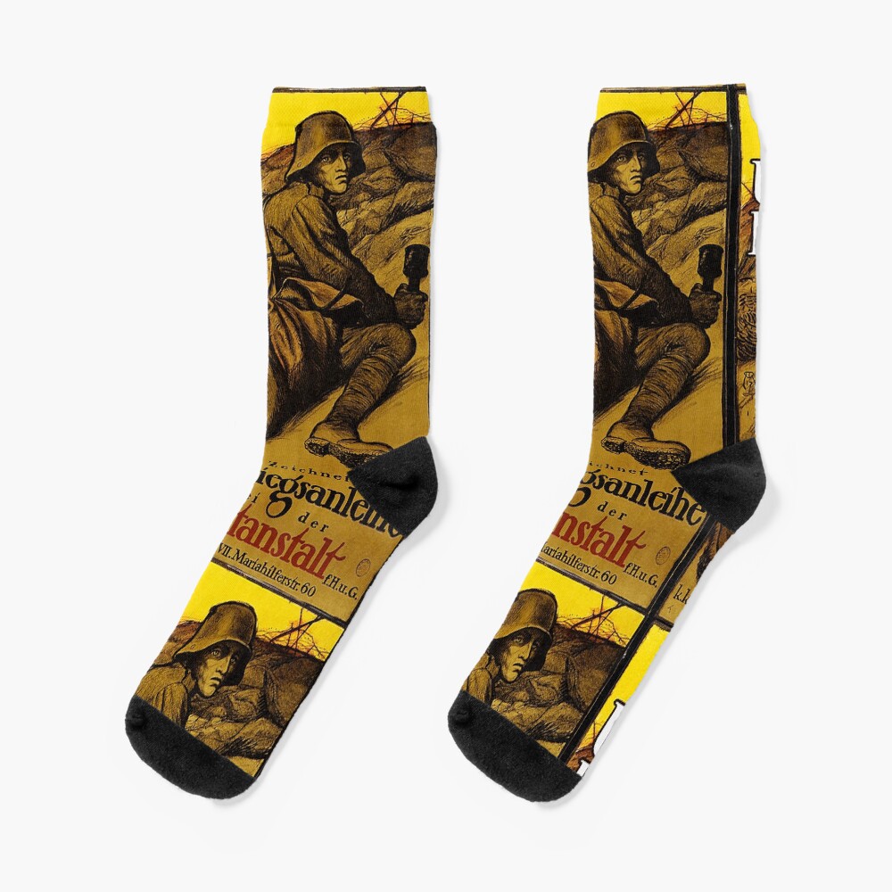 "First World War And You ?...buy war bonds" Socks by edsimoneit