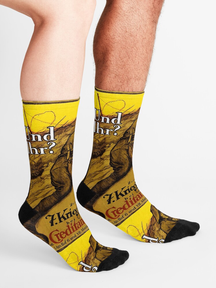 "First World War And You ?...buy war bonds" Socks by edsimoneit