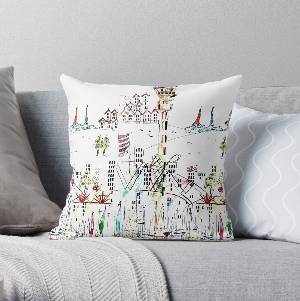 Auckland Sky Tower Throw Pillow