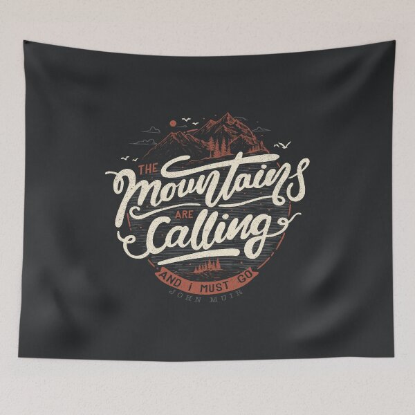 Item preview, The mountains are calling and I must go - dark designed and sold by Tobe Fonseca®.