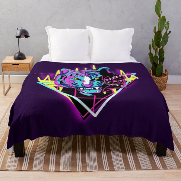 Item preview, Neon future retro wave tiger designed and sold by Tahuverian.