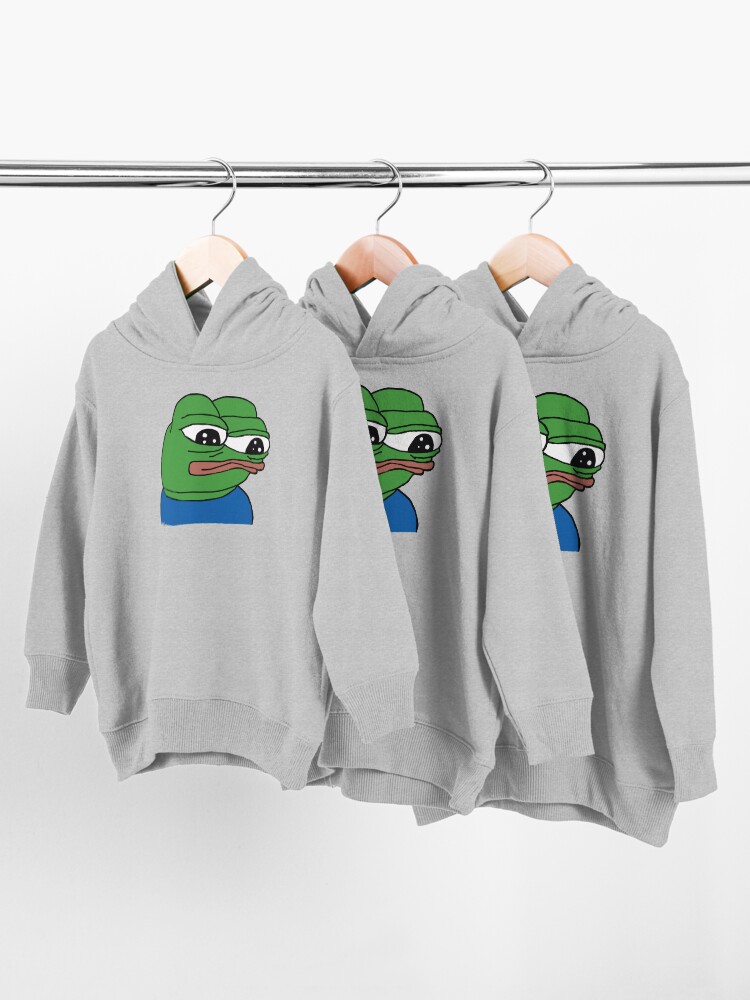 Alternate view of PepeTheFrog Apu Apustaja The Helper Kekistan Wall eyed pepe Blue with Sticker Set HD HIGH QUALITY ONLINE STORE Toddler Pullover Hoodie