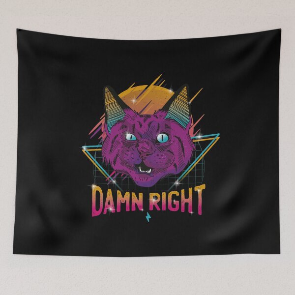 Item preview, Neon future retro cat designed and sold by Tahuverian.