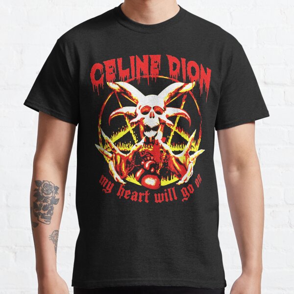 Mon coeur ira sur metal celine dion T-shirt classique
