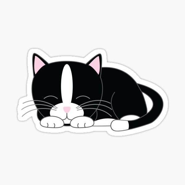 Cute Tuxedo Cat Sticker