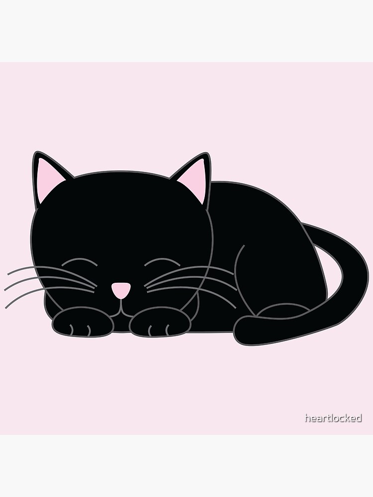 Susse Kleine Schwarze Katze Grusskarte Von Heartlocked Redbubble